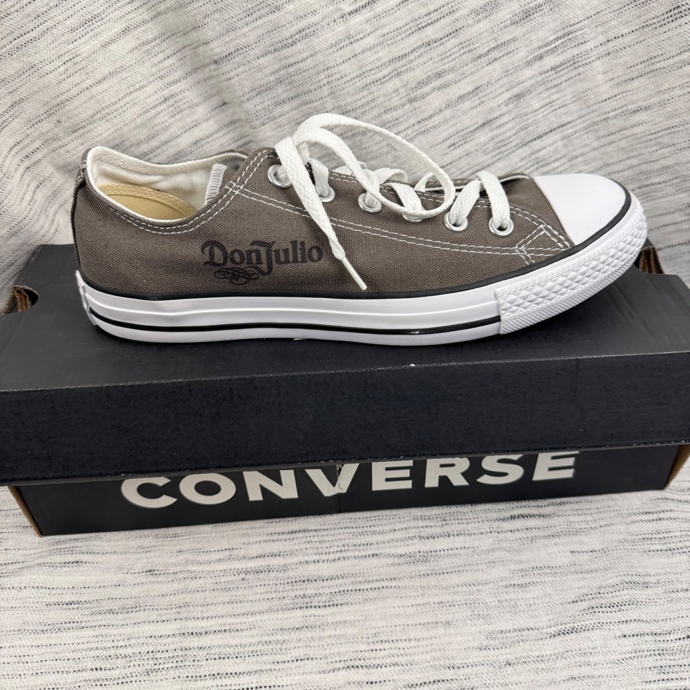 NEW Converse All Stars Low Top Gray Don Julio Embroidered Sneakers Women 8.5 - Picture 1 of 8